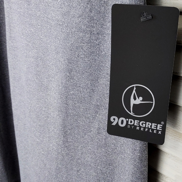 NWT 90 Degree by Reflex Gray & Black Racer Back Tops - Picture 7 of 8